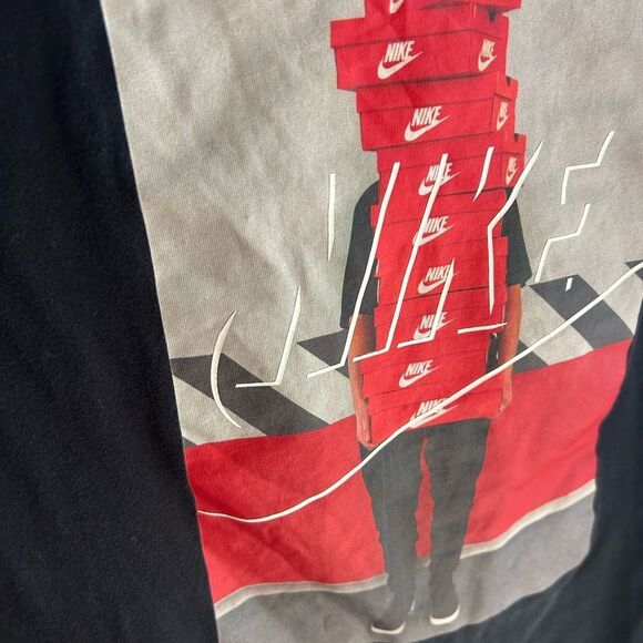 NIKE Pile of Boxes & Collector Holding Shoe Boxes Size L - Picture 10 of 16